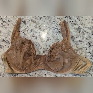 La Perla Sheer Lace Bra in Brown